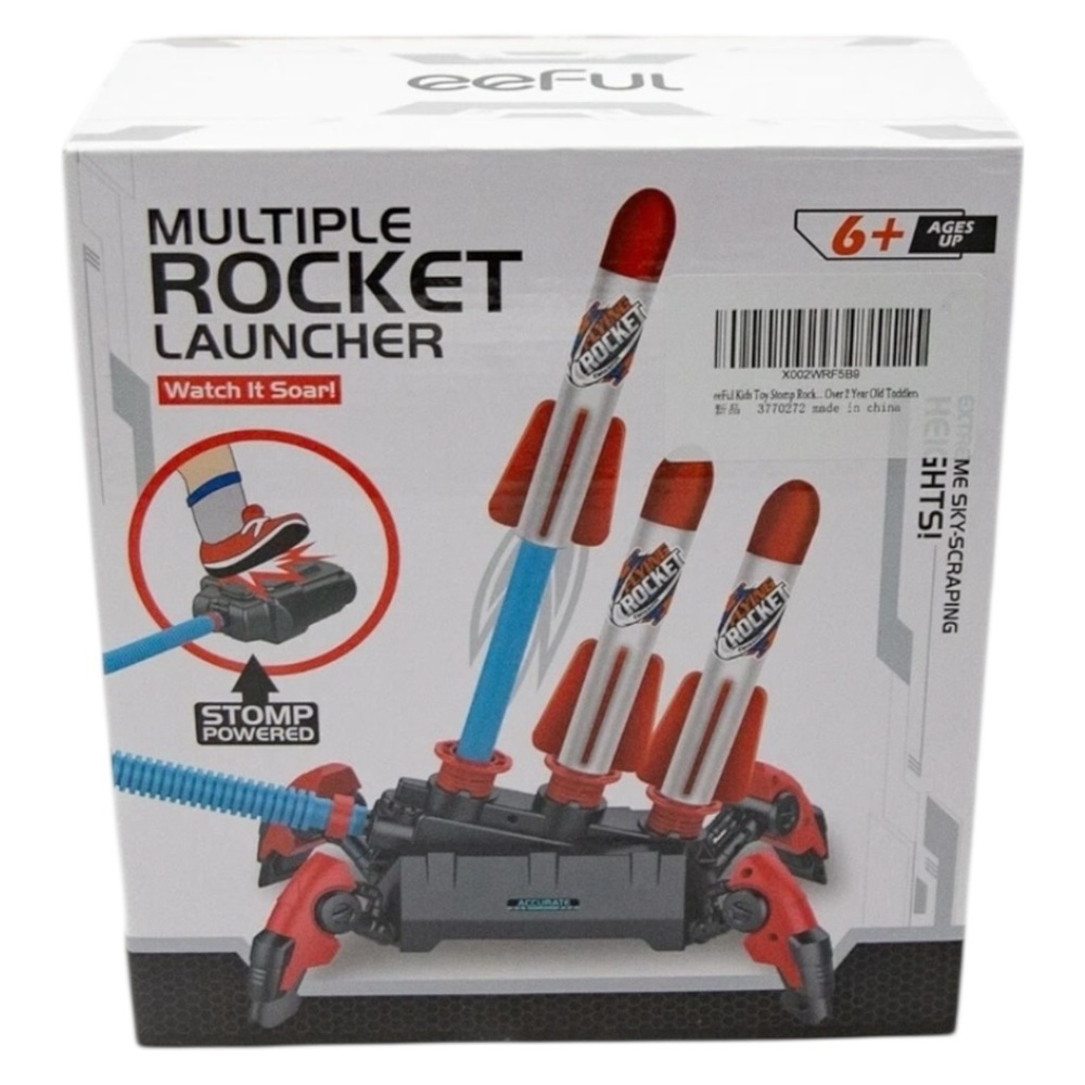 Eeful Stomp Multiple Rocket Launcher Kids Science Outdoor Dart Game Children NIB